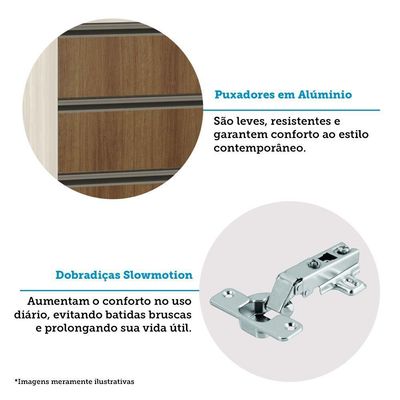 Balcão De Pia Sem Tampo Para Cozinha 120cm 3 Portas De Abrir Pátina Ff/avelã Ff