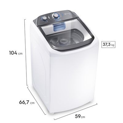 Máquina de Lavar Electrolux 13kg Efficient Duplo Dispenser  LDA13 Branco / 110V