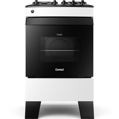 Fogão a Gás CFO4ZAB 4 Bocas com Mesa Esmaltada, Branco Consul Branco / Bivolt