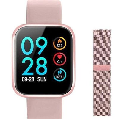 Smartwatch P80 Touch Monitor Pressão Ios - Rosa