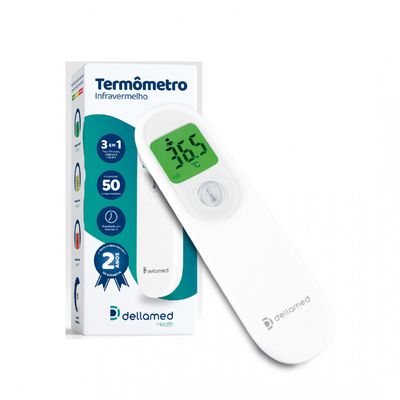Termômetro Infravermelho Digital 3 em 1 Multifuncional Dellamed Branco
