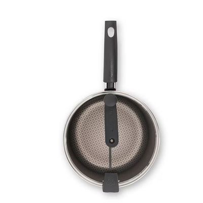 Pipoqueira 22cm 5,6L Antiaderente com Tampa de Vidro Multiflon Cinza