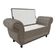 Recamier com Baú Grécia 195cm Suede Marrom Rato