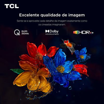 Smart TV 50 50P7K 4K QLED UHD 60Hz com Sistema Operacional Google TV TCL Preto / Bivolt