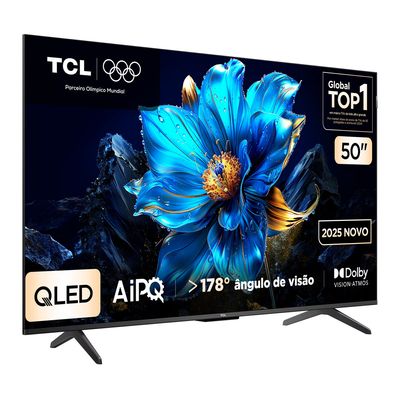 Smart TV 50 50P7K 4K QLED UHD 60Hz com Sistema Operacional Google TV TCL Preto / Bivolt