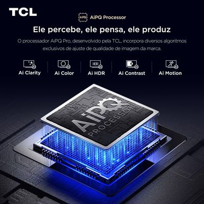Smart TV 50 50P7K 4K QLED UHD 60Hz com Sistema Operacional Google TV TCL Preto / Bivolt