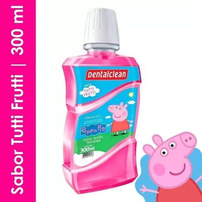 ENXAGUANTE BUCAL INFANTIL PEPPA PIG - 300 ML - DENTALCLEAN