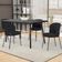 Kit 3 Cadeiras Sala de Jantar Estofada Gavi L02 Bouclê Preto - Lyam Decor