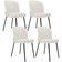 Kit 4 Cadeiras Sala de Jantar Estofada Gavi L02 Linho Bege - Lyam Decor
