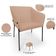 Kit 4 Cadeiras Para Sala de Jantar Estar Living Olívia L02 Linho Rosê - Lyam Decor