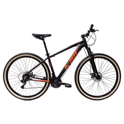 Bicicleta Aro 29 Ksw 21 Marchas Alumínio Cambio Shimano Freio A Disco Preto Fos -ad Laranja 15