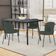 Kit 6 Cadeiras Sala de Jantar Estofada Gavi L02 Linho Verde Musgo - Lyam Decor