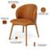 Cadeira de Jantar e Estar Living Estofada Mia L02 Couríssimo Canela - Lyam Decor