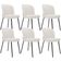 Kit 6 Cadeiras Sala de Jantar Estofada Gavi L02 Linho Bege - Lyam Decor