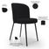 Kit 3 Cadeiras Sala de Jantar Estofada Gavi L02 Suede Preto - Lyam Decor