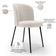 Kit 5 Cadeiras Sala de Jantar Estofada Gavi L02 Bouclê Cru - Lyam Decor