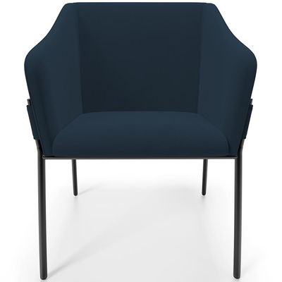 Kit 4 Cadeiras Para Sala de Jantar Estar Living Olívia L02 Suede Azul - Lyam Decor