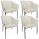 Kit 4 Cadeiras Para Sala de Jantar Estar Living Olívia L02 Linho Champagne - Lyam Decor