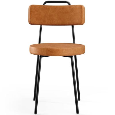 Kit 8 Cadeiras Decorativas Estofada Para Sala De Jantar Barcelona L02 Couríssimo Canela - Lyam Decor