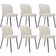 Kit 6 Cadeiras Sala de Jantar Estofada Gavi L02 Linho Champagne - Lyam Decor