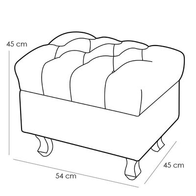 Poltrona de Amamentação Yara P02 com Puff Paris Luis Xv L02 Couríssimo Fendi - Lyam Decor