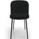 Kit 4 Cadeiras Sala de Jantar Estofada Gavi L02 Suede Preto - Lyam Decor
