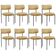 Kit 08 Cadeiras Estofadas Para Sala De Jantar Louise L02 Couríssimo Fendi - Lyam Decor
