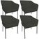 Kit 4 Cadeiras Para Sala de Jantar Estar Living Olívia L02 Linho Verde Musgo - Lyam Decor