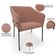 Kit 4 Cadeiras Para Sala de Jantar Estar Living Olívia L02 Suede Rosê - Lyam Decor