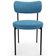 Cadeira Decorativa Estofada Para Sala De Jantar Louise L02 Linho Azul  - Lyam Decor