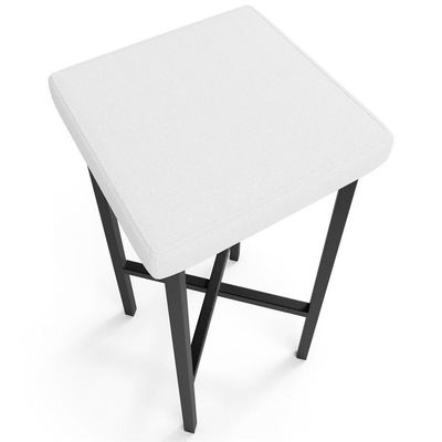 Banqueta Alta Bar Cozinha Sala De Jantar Preto Stella L02 Facto Branco - Lyam Decor
