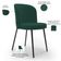 Kit 4 Cadeiras Sala de Jantar Estofada Gavi L02 Suede Verde Musgo - Lyam Decor