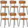 Kit 6 Cadeiras Decorativas Estofada Para Sala De Jantar Barcelona L02 Couríssimo Canela - Lyam Decor