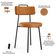 Kit 6 Cadeiras Decorativas Estofada Para Sala De Jantar Barcelona L02 Couríssimo Canela - Lyam Decor