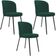 Kit 3 Cadeiras Sala de Jantar Estofada Gavi L02 Suede Verde Musgo - Lyam Decor
