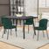 Kit 3 Cadeiras Sala de Jantar Estofada Gavi L02 Suede Verde Musgo - Lyam Decor