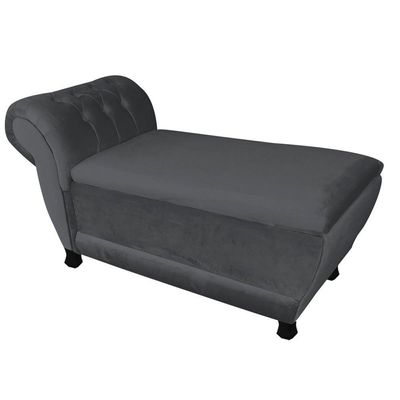 Recamier Goya Veludo Grafite