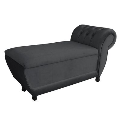 Recamier Goya Veludo Grafite