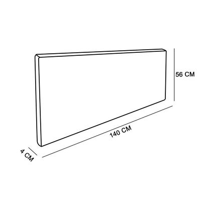 Cabeceira Painel Clean para Cama Box Casal 140 cm Suede Rose