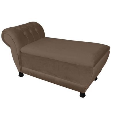 Recamier Goya Veludo Marrom