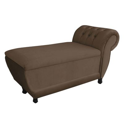 Recamier Goya Veludo Marrom