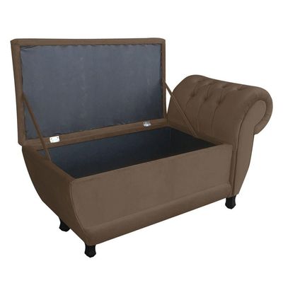 Recamier Goya Veludo Marrom