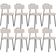 Kit 08 Cadeiras Decorativas Estofada Para Sala De Jantar Barcelona L02 Linho Bege - Lyam Decor