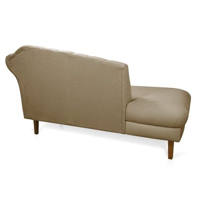 Divã Recife Suede 165 Cm Pés Chanfrado Castanho - D'rossi Cor Marrom Rato