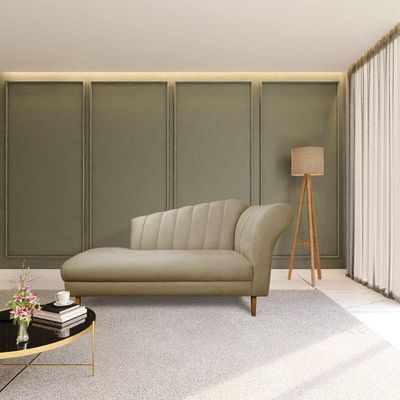 Divã Recife Suede 165 Cm Pés Chanfrado Castanho - D'rossi Cor Marrom Rato