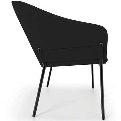 Kit 4 Cadeiras Para Sala de Jantar Estar Living Olívia L02 Suede Preto - Lyam Decor