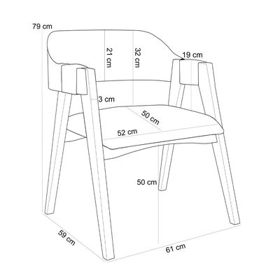 Kit 4 Cadeiras Sala de Jantar Estar Living Estofada Suran L02 Couríssimo Canela - Lyam Decor
