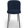 Cadeira Para Sala de Jantar Cozinha Estofada Gavi L02 Suede Azul Marinho - Lyam Decor