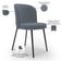 Kit 6 Cadeiras Sala de Jantar Estofada Gavi L02 Suede Cinza - Lyam Decor