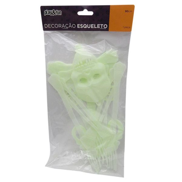 Esqueleto Florescente Play&Fun em Plástico